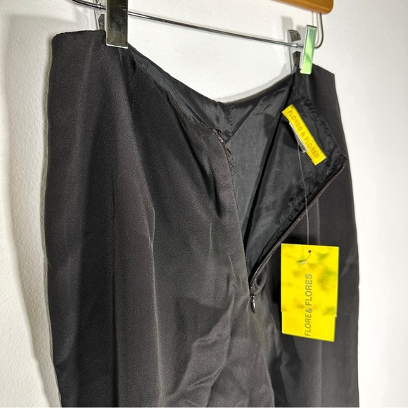 NWT Flores & Flores Black Silk Palazzo Pants Size 4 minimalist Parisian oldmoney - Picture 6 of 7